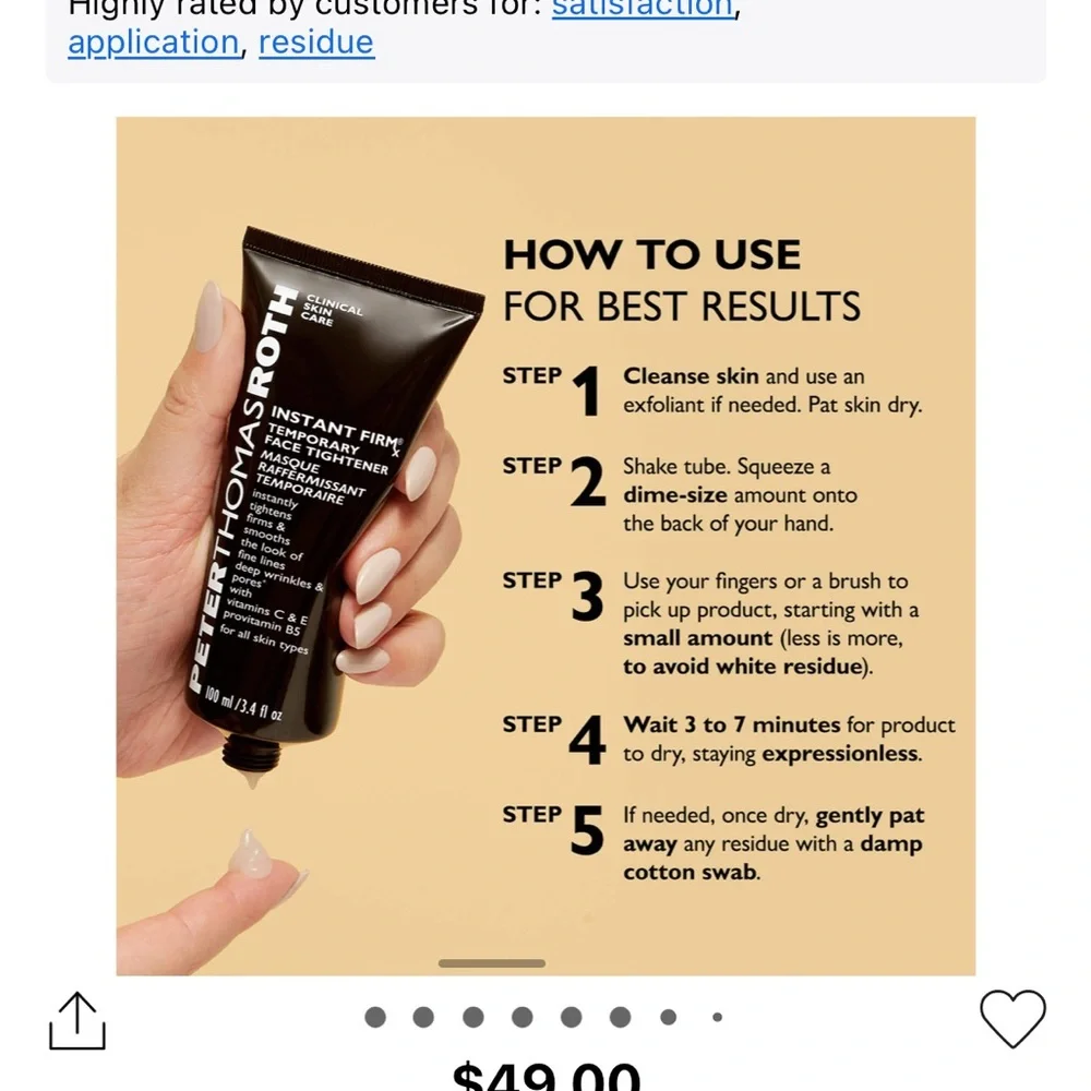 Peter Thomas Roth Instant Firm Temporary Face Tightener - White and Silver